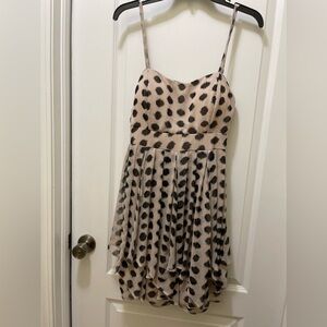 Leopard print mini dress with straps